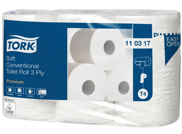 Toalettpapir TORK Premium 3L T4 35m (42) Ekstra mykt toalettpapir med høy hvithet 